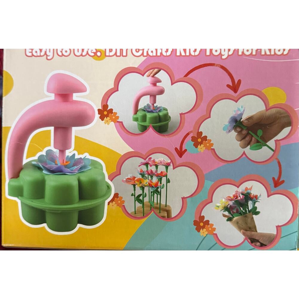 DIY Fabric Flower Bouquet Maker Kit NIB Kids Craft Set Gift Boxed - Picture 3 of 6